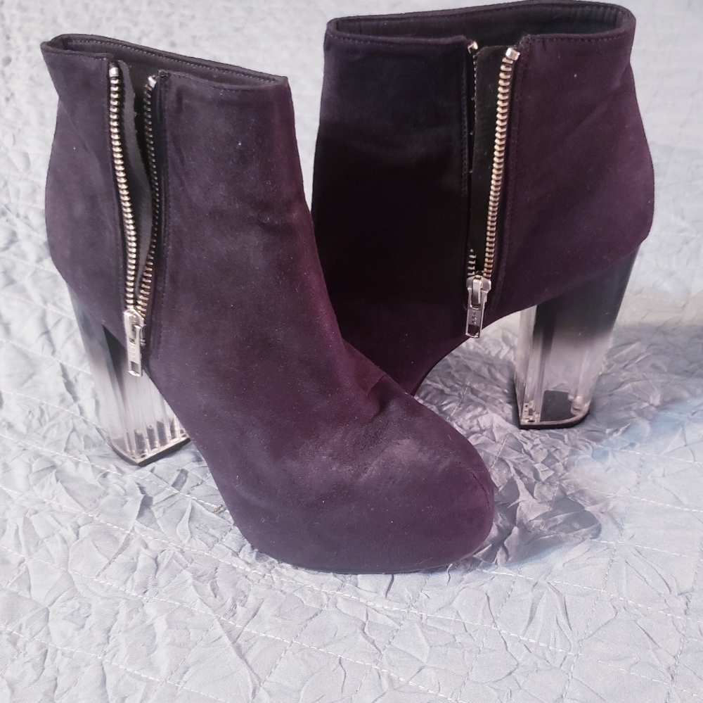 Ombre Clear Heel Booties